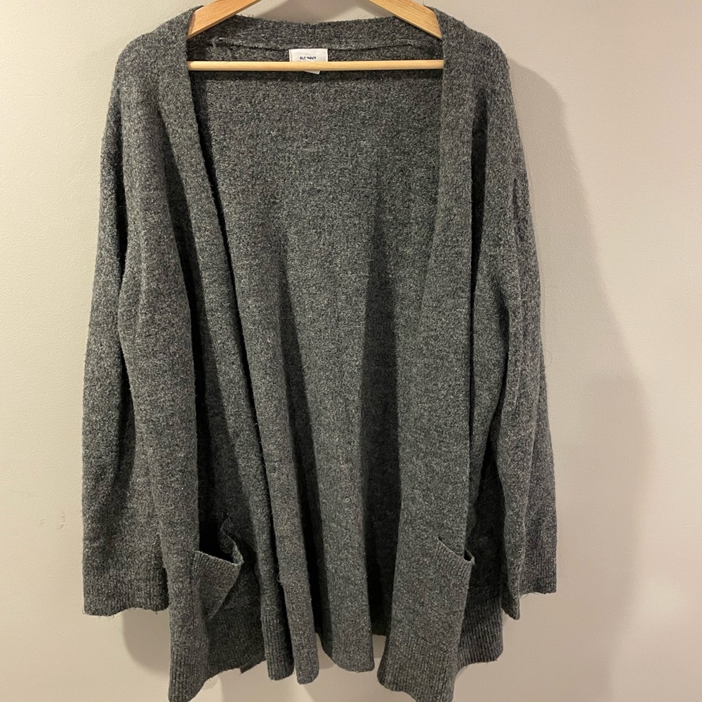 Old Navy Grey cardigan sweater XXL